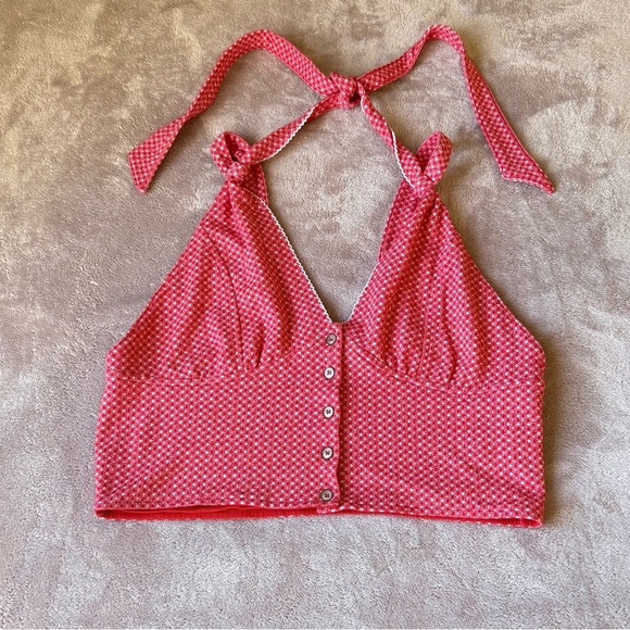 Free People Tops - Free People Vibrant Red Knit Top